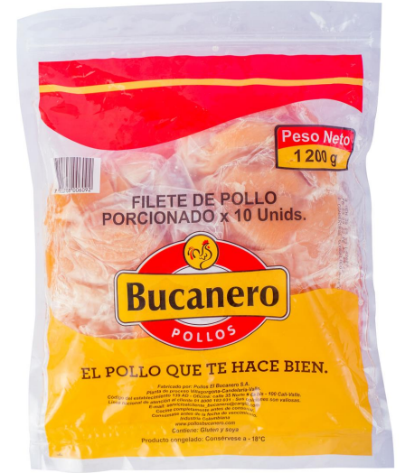 Filete de pollo porcionado x 1200g