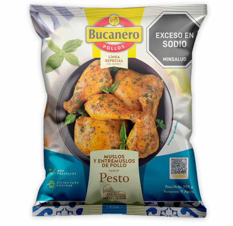 Muslos y Entremuslos de pollo en salsa pesto x 900g