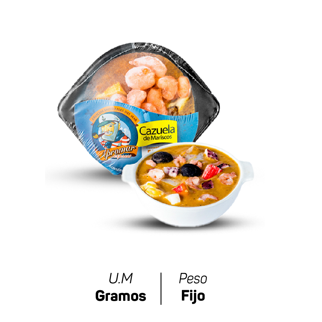 Cazuela de Mariscos. 750GRS