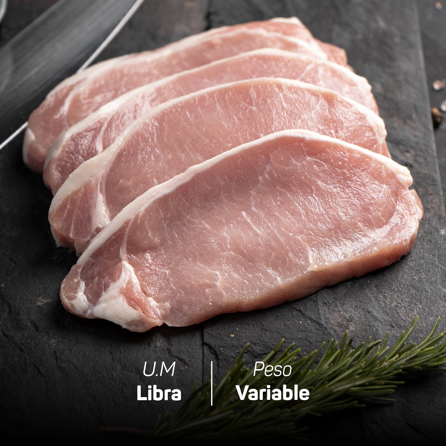 Lomo de cerdo porcionado
