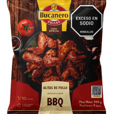 Alitas de pollo BBQ x 900g