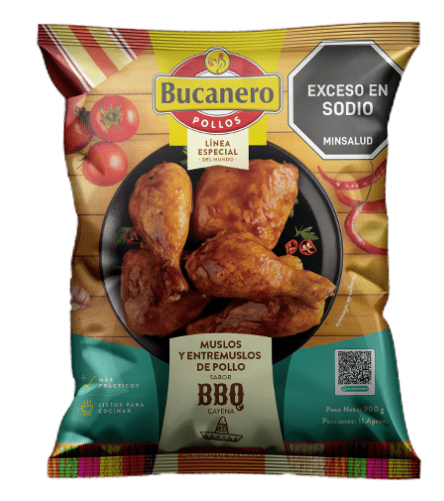 Muslos y Entremuslos de pollo en salsa BBQ x900g